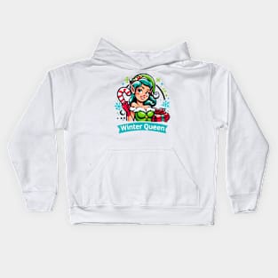 Winter Queen - Enchanting Holidays with the Magic of Winter Kids Hoodie